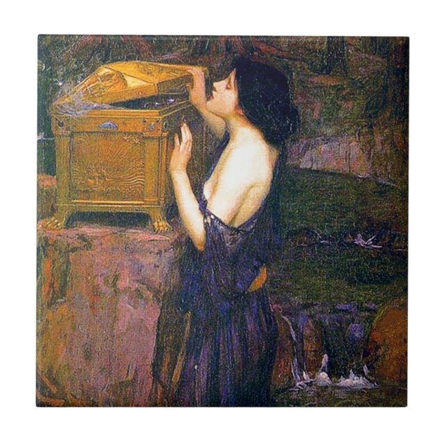 Carreau Pandora par John William Waterhouse (Devant)