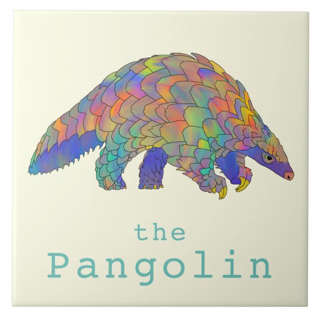 Carreau Pangolin Espèces menacées Activisme pour les droit (Devant)