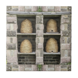 Carreau Panier Apiculture de la ruche d'abeille Vintage