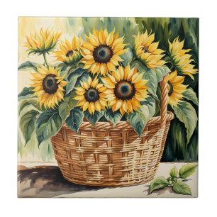 Carreau Panier de tournesols