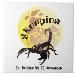 Carreau Panneau de photographie en céramique scorpion