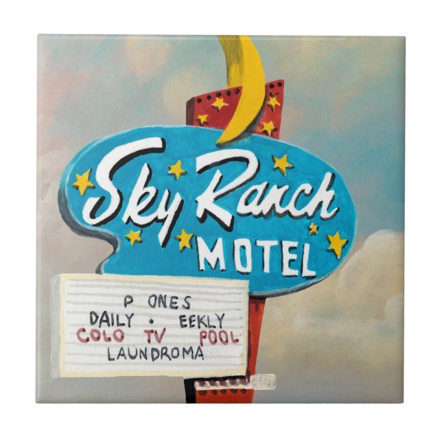 Carreau Panneau Sky Ranch Motel (Devant)