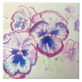 Carreau Pansies Pansy Fleur violet Rose floral
