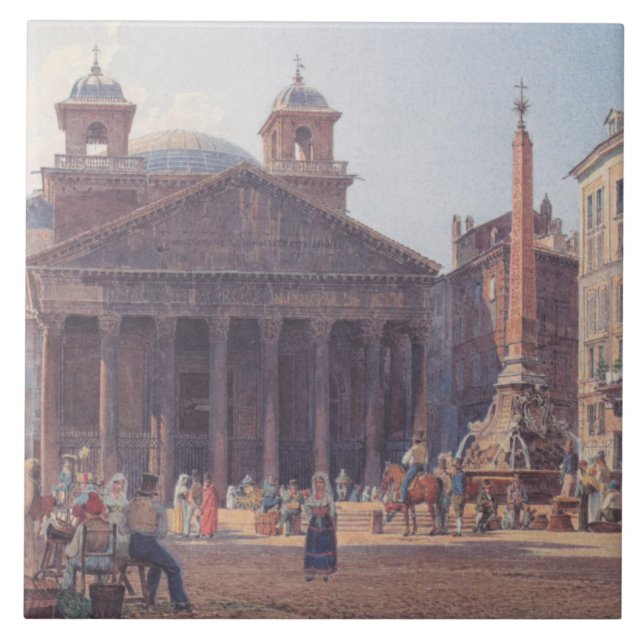 Carreau Panthéon et Piazza della Rotonda à Rome, Italie (Devant)