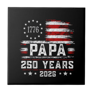Carreau Papa américain drapeau 250 ans 4 juillet Gran