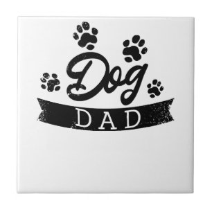 Carreau Papa Chien Design Drôle - Idée cadeau pour proprié
