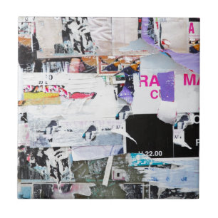 Carreau Papier déchiré par style de Banksy de mur de