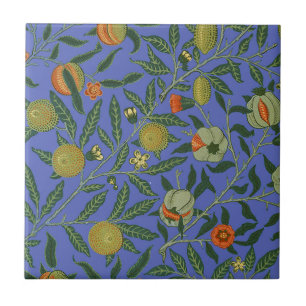 Carreau Papier peint coloré Grenade Bleue de William Morri