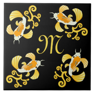 Carreau Papillon d'or Koi Monogramme