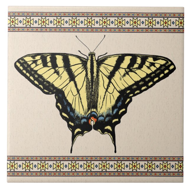 Carreau Papillon Southwestern jaune Swallowtail (Devant)