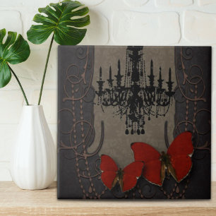 Carreau papillon steampunk paris chandelier vintage