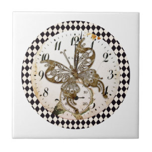 Carreau Papillon Steampunk Round