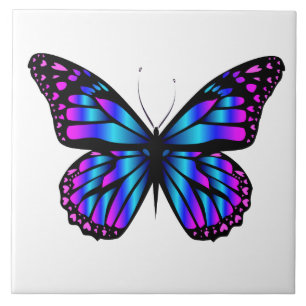 Carreau papillon vibrant de couleur