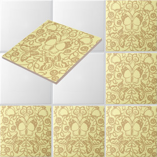 Carreau Papillon Vintage Motif de Couleurs Personnalisable