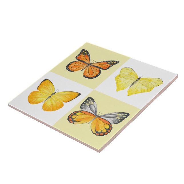 Carreau Papillons sur une Carrelage en céramique ( 1 ) (Côté)