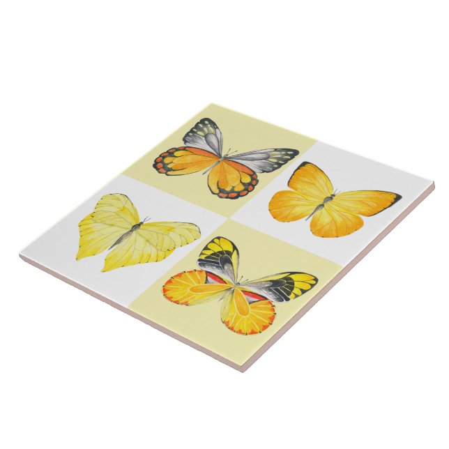 Carreau Papillons sur une Carrelage en céramique ( 2 ) (Côté)