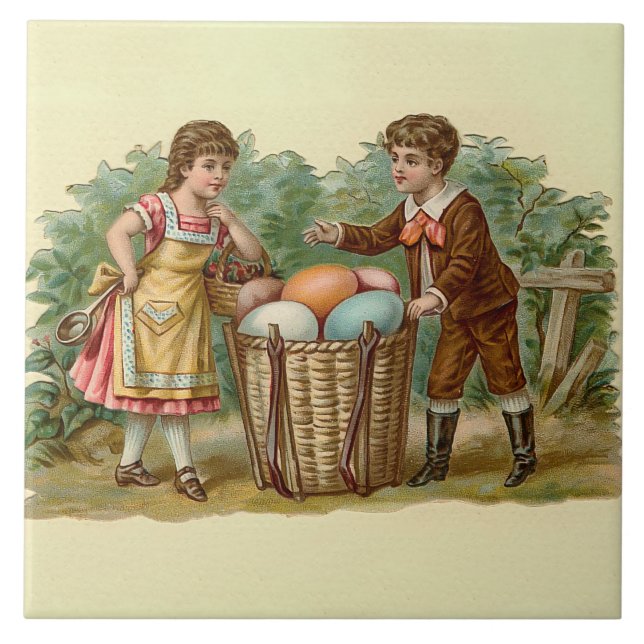 Carreau Pâques victoriennes vintages (Devant)