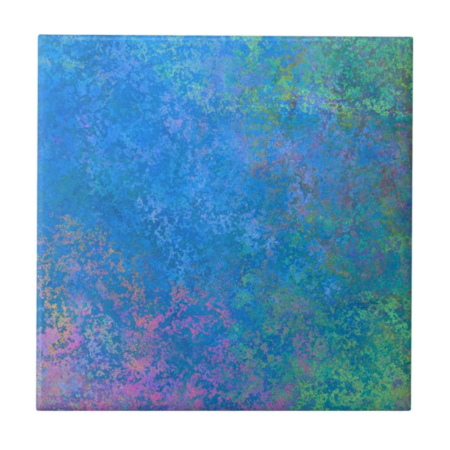 Carreau Par l'encre d'alcool de mer, Abstraite acrylique (Devant)