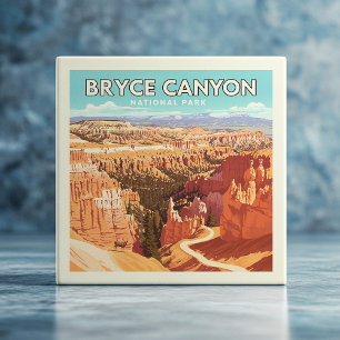 Carreau Parc national du canyon de Bryce vintage
