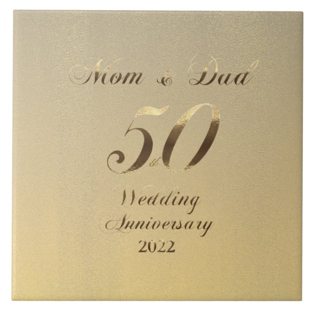 Carreau Parents du 50e anniversaire du Mariage d'or 2022 (Devant)