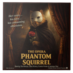 Carreau Parodie de l'Opéra Fantôme Écureuil
