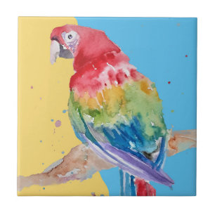 Carreau Parrot coloré Macaw Aquarelle Carrelage céramique
