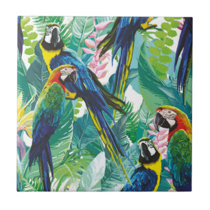 Carreau Parrot Jungle Plutôt Bleu Vert
