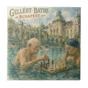 Carreau Partie d'échecs Bains Gellert Budapest Hongrie