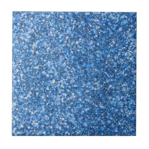 Carreau Parties scintillant Belle Couleur Bleue Faux