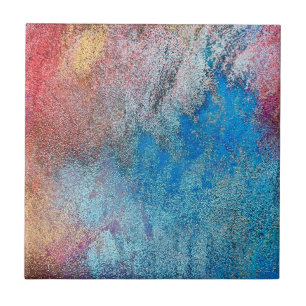 Carreau Parties scintillant bleue Orange Abstrait Motif Co