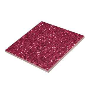 Carreau Parties scintillant faux brillant rose foncé magen