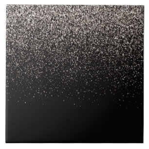 Carreau Parties scintillant noire et argent