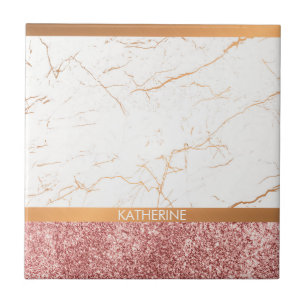 Carreau Parties scintillantes blanches de rose de marbre