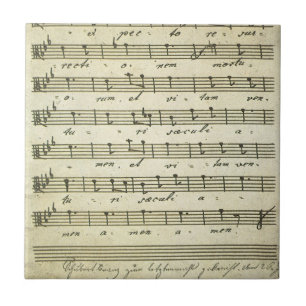 Carreau Partition musicale vintage, partition musicale ant