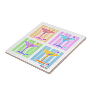 CARREAU PASTEL POP ART MARTINIS