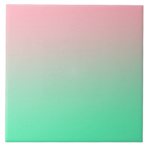 Carreau Pastel rose et vert dégradé ombre paire