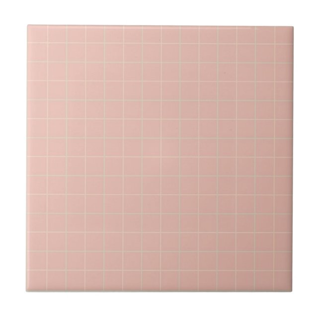 Carreau Pastel Soft Rose, Jaune et À damiers verte à la me (Devant)