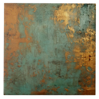 Carreau Patina de cuivre métallique rustique