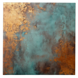 Carreau Patina de cuivre métallique rustique