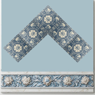Carreau Patrimoine de toile française de campagne pastoral