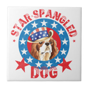Carreau Patriotique Cavalier roi Charles Spaniel