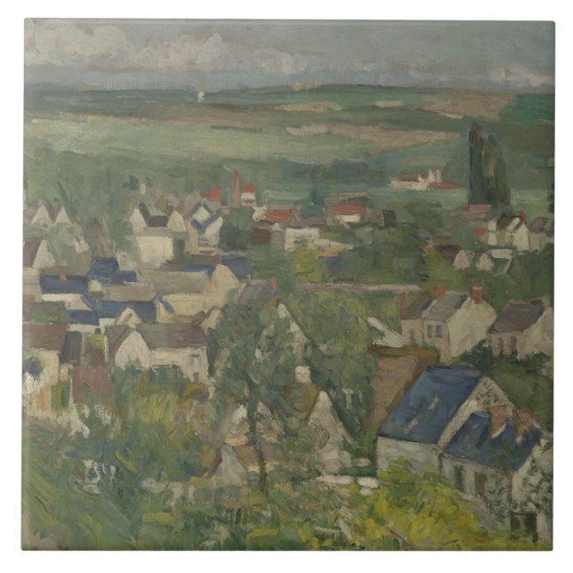 Carreau Paul Cezanne - Auvers, Vue panoramique (Devant)