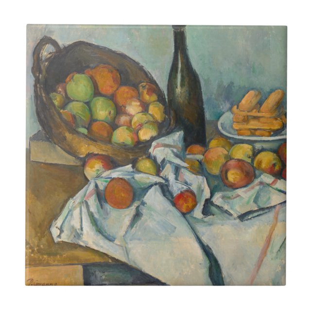 Carreau Paul Cezanne - Le panier des pommes (Devant)