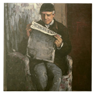 Carreau Paul Cezanne   le père de l'artiste, lisant le "v�