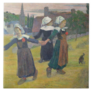 Carreau Paul Gauguin Breton Girls Dancing, Pont-Aven, 18