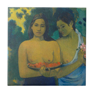 Carreau Paul Gauguin - Deux femmes tahitiennes