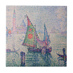 Carreau Paul Signac - La Voile verte