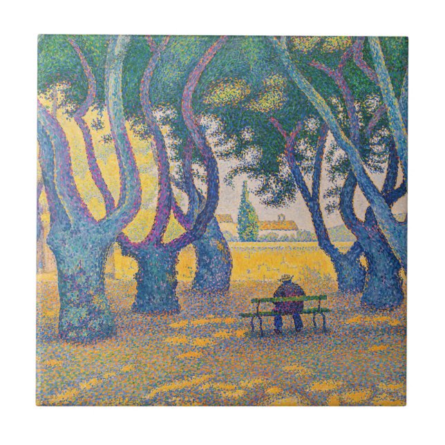 Carreau Paul Signac - Place des Lices, Saint-Tropez (Devant)