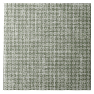 Carreau Pays primitif Olive Green Diamond Check