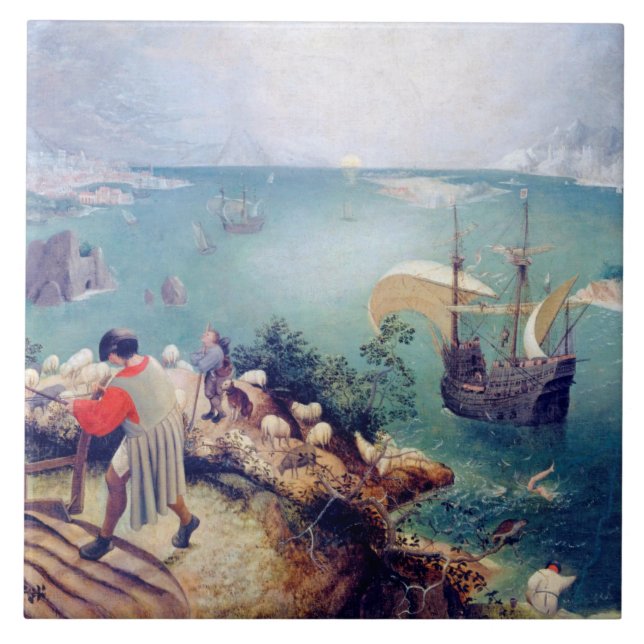 Carreau Paysage avec la chute d'Icarus, Pieter Bruegel (Devant)